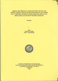 Profil Kecerdasan Logis Matematis Dalam Memecahkan Masalah Sistem Persamaan Linier Dua Variabel Ditinjau Dari Jenis Kelamin Pada Siswa Kelas IX Di MTs Negeri Tarakan