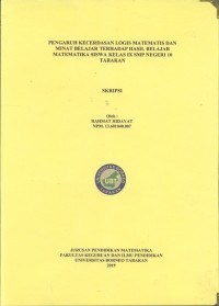 Pengaruh Kecerdasan Logis Matematis dan Minat Belajar Terhadap Hasil Belajar Matematika Siswa Kelas IX SMP Negeri 10 Tarakan