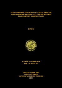 Studi Komparasi Kekuatan Plat Lantai Jembatan Penyeberangan Material Baja Dengan Material Baja Komposit Sandwich Panel