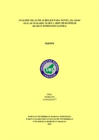Analisis Nilai-Nilai Religi Pada Novel Islammu Adalah Maharku Karya Ario Muhammad (Kajian Sosiologi Sastra)