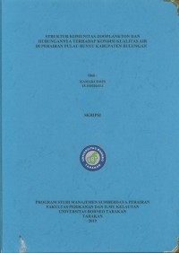 Struktur Komunitas Zooplankton Dan Hubungannya Terhadap Kondisi Kualitas Air Di Perairan Pulau Bunyu Kabupaten Bulungan
