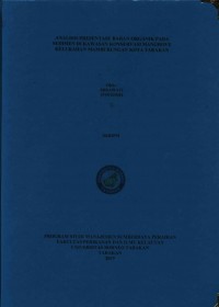 Analisis Presentase Bahan Organik Pada Sedimen Di Kawasan Konservasi Mangrove Kelurahan Mamburungan Kota Tarakan