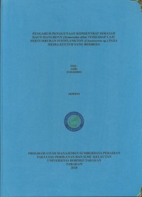 Pengaruh Penggunaan Konsentrat Serasah Daun Mangrove (Sonneratia alba) Terhadap Laju Pertumbuhan Fitoplankton (Chaetoceros sp.) Pada Media Kultur Yang Berbeda