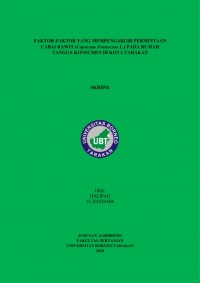 Faktor-Faktor Yang Mempengaruhi Permintaan Cabai Rawit (Capsicum frutescens L.) Pada Rumah Tangga Konsumen Di Kota Tarakan