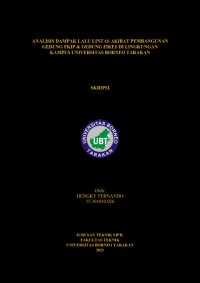 Analisis Dampak Lalu-Lintas Akibat Pembangunan Gedung Fkip & Gedung Fikes  di Lingkungan Kampus Universitas Borneo Tarakan
