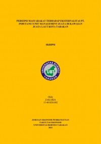 Persepsi Masyarakat terhadap Eksternalitas PT. Inhutani I Unit Management Juata di Kawasan Juata Laut Kota Tarakan