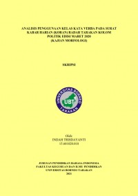 Analisis Penggunaan Kelas Kata Verba pada Surat Kabar Harian (Koran) Radar Tarakan Kolom Politik Edisi Maret 2020 (Kajian Morfologi)