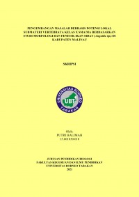 Pengembangan Majalah Berbasis Potensi Lokal Submateri Vertebrata Kelas X SMA/MA Berdasarkan Studi Morfologi Dan Fenetik Ikan Sidat (Anguilla sp) Di Kabupaten Malinau