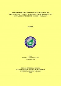 Analisis Kemampuan Pemecahan Masalah IPA Ditinjau dari Tingkat Kemampuan Berpikir Kreatif Siswa Kelas VIII di SMP Negeri 9 Tarakan