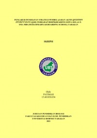 Pengaruh Penerapan Strategi Pembelajaran Aktif Question Student Have (QSH) Terhadap Berpikir Kritis Siswa Kelas X SMA MBS (Muhammadiyah Boarding School) Tarakan