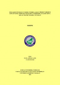 Pengaruh Penerapan Model Pembelajaran Predict Observe Explain (POE) Terhadap Kemampuan Berfikir Analisis Siswa Kelas VIII SMP Negeri 1 Nunukan