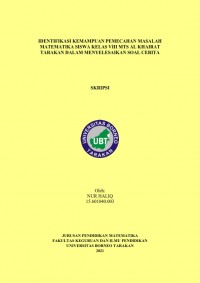 Identifikasi Kemampuan Pemecahan Masalah Matematika Siswa Kelas VIII MTs Al Khairat Tarakan Dalam Menyelesaikan Soal Cerita