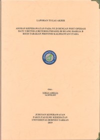 Asuhan Keperawatan Pada Ny. D Dengan Post Operasi Batu Ureter (Ureterolithiasis) Di Ruang Dahlia B RSUD Tarakan Provinsi Kalimantan Utara
