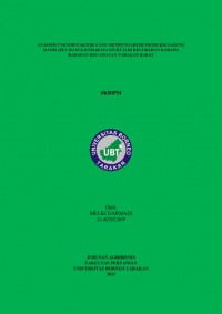 Analisis Faktor-Faktor Yang Mempengaruhi Produksi Jagung Manis Zea mays Di Kelurahan Karang Harapan Kecamatan Tarakan Barat