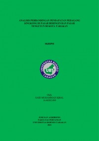 Analisis Perbandingan Pendapatan Pedagang Singkong Di Pasar Beringin Dan Pasar Tenguyun Di Kota Tarakan