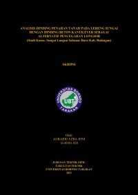 Analisis Dinding Penahan Tanah pada Lereng Sungai dengan Dinding Beton Kantilever sebagai Alternatif Pencegahan Longsor (Studi Kasus, Sungai Lungun Sabanar Baru Kab. Bulungan)