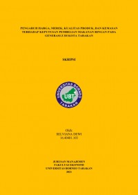 Pengaruh Harga, Merek, Kualitas Produk, dan Kemasan Terhadap Keputusan Pembelian Makanan Ringan pada Generasi Z di Kota Tarakan