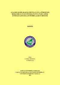 Analisis Komparasi Kandungan Gula Pereduksi Beras Krayan dan Penerapannya pada Aspek Literasi Sains dalam Pembelajaran Biologi