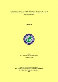 Analisis Soal Penilaian Akhir Semester Pada Mata Pelajaran Biologi Kelas X Berdasarkan Taksonomi Anderson Di SMA Negeri 1 Tarakan
