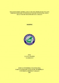 Pengaruh Model Pembelajaran Creative Problem Solving (CPS) Terhadap Kemampuan Pemahaman Konsep Matematika Siswa Kelas VIII SMP Muhammadiyah 2 Tarakan