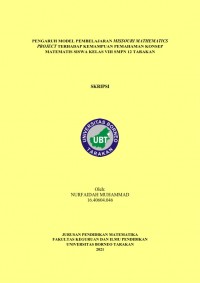 Pengaruh Model Pembelajaran Missouri Mathematics Project Terhadap Kemampuan Pemahaman Konsep Matematis Siswa Kelas VIII SMPN 12 Tarakan
