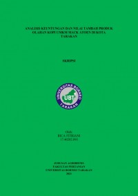 Analisis Keuntungan Dan Nilai Tambah Produk Olahan Kopi UMKM Mack Atoen Di Kota Tarakan