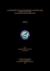 Analisis Kebutuhan dan Ketersediaan Air Baku pada Embung Rawasari (Studi Kasus Kecamatan Tarakan Utara)