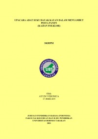 Upacara Adat Suku Dayak Kayan dalam Menyambut Pesta Panen (Kajian Folklor)