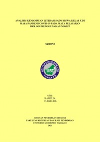 Analisis Kemampuan Literasi Sains Siswa Kelas X di Masa Pandemi Covid-19 pada Mata Pelajaran Biologi Menggunakan NOSLiT
