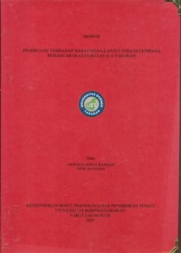 Pembinaan Terhadap Narapidana Lanjut Usia di Lembaga Pemasyarakatan Kelas II A Tarakan