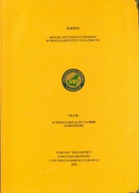 Rotasi, Mutasi dan Promosi Di PDAM Kabupaten Tana Tidung