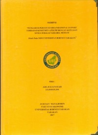 Pengaruh Perceived Organizational Support Terhadap Komitmen Afektif Dengan Kepuasan Kerja Sebagai Variabel Mediasi  (Studi Pada SDM Universitas Borneo Tarakan)
