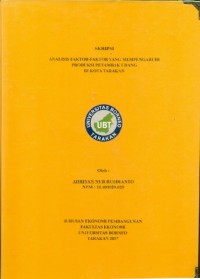 Analisis Faktor-Faktor Yang Mempengaruhi Produksi Petambak Udang Di Kota Tarakan