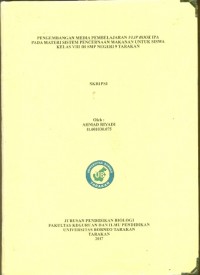 Pengembangan Media Pembelajaran Flip Book IPA Pada Materi Sistem Pencernaan Makanan Untuk Siswa Kelas VIII Di SMP Negeri 9 Tarakan
