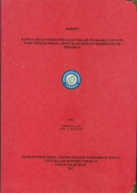 Kewenangan Polisi Perairan Dalam Penegakan Hukum Pada Tindak Pidana Pencurian Dengan Kekerasan Di Perairan