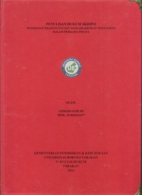 Penerapan Prapenuntutan yang Dilakukan Oleh Jaksa Dalam Perkara Pidana