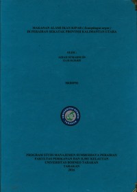 Makanan Alami Ikan Kipar (Scatophagus argus) Di Perairan Sekatak Provinsi Kalimantan Utara