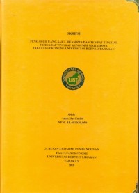 Pengaruh Uang Saku, Beasiswa dan Tempat Tinggal Terhadap Tingkat Konsumsi Mahasiswa Fakultas Ekonomi Universitas Borneo Tarakan