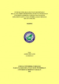 Studi Keanekaragaman Dan Kelimpahan Belalang (Ordo Orthoptera) Di Hutan Penelitian Universitas Borneo Tarakan Dan Potensi Implementasinya Pada Pembelajaran Biologi Kelas X SMA/MA