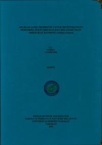 Aplikasi Jamu Probiotik Untuk Meningkatkan Performa Pertumbuhan Dan Kelangsungan Hidup Ikan Bandeng (Chanos Chanos)