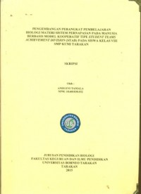 Pengembangan Perangkat Pembelajaran Biologi Materi Sistem Pernapasan Pada Manusia Berbasis Model Kooperatif Tipe Student Teams Achievement Division (Stad) Pada Siswa Kelas VIII SMP KUMI Tarakan