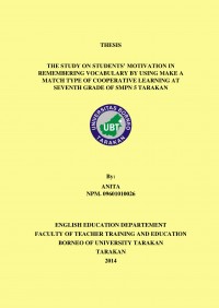 The Study On Students’ Motivation In Remembering Vocabulary By Using Make A Match Type Of Cooperative Learning At Seventh Grade Of SMPN 5 Tarakan
