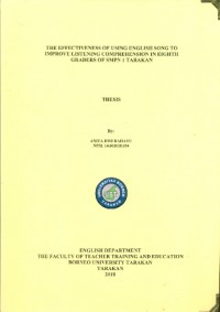 The Effectiveness Of Using English Song To Improve Listening Comprehension In Eighth Graders Of SMPN 1 Tarakan