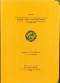 Pengaruh Perputaran Kas, Perputaran Piutang, Dan Perputaran Persediaan Terhadap ROA (Studi Empiris Pada Perusahaan Yang Terdaftar Di LQ45  Tahun 2011-2015)