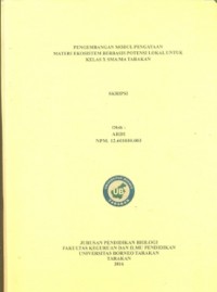 Pengembangan Modul Pengayaan Materi Ekosistem Berbasis Potensi Lokal Untuk Kelas X SMA/MA Tarakan