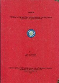 Penerapan Sanksi Pidana Bagi Pelaku Tindak Pidana Narkotika Di Kota Tarakan