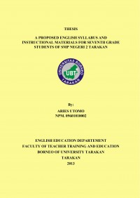 A Proposed English Syllabus And Instructional Materials For Seventh Grade Students Of SMP Negeri 2 Tarakan