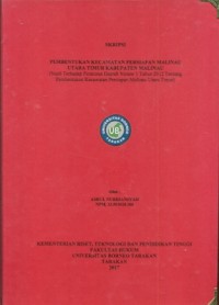 Pembentukan Kecamatan Persiapan Malinau Utara Timur Kabupaten Malinau (Studi Terhadap Peraturan Daerah Nomor 1 Tahun 2012 Tentang Pembentukan Kecamatan Persiapan Malinau Utara Timur)