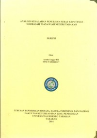 Analisis Kesalahan Penulisan Surat Keputusan Madrasah Tsanawiah Negeri Tarakan
