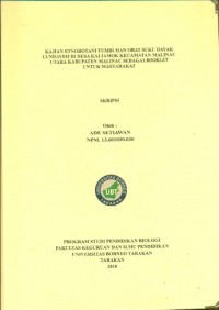 Kajian Etnobotani Tumbuhan Obat Suku Dayak Lundayeh Di Desa Kaliamok Kecamatan Malinau Utara Kabupaten Malinau Sebagai Booklet Untuk Masyarakat